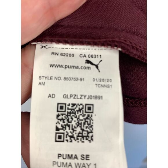 -1. Puma Women's Keep You Dry Cropped Pullover Sweatshirt Hoodie Maroon Size XL - Picture 4 of 11